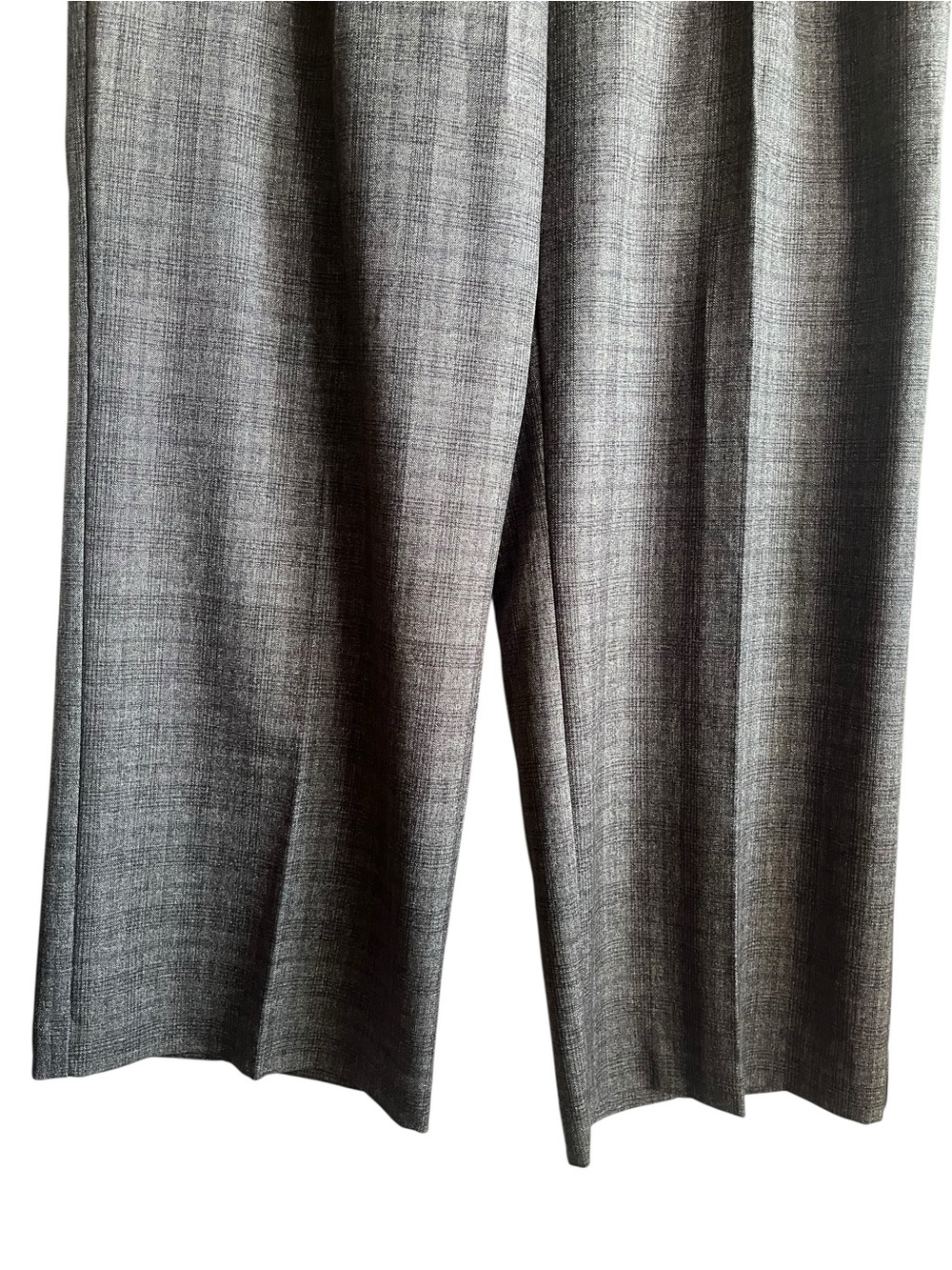 Reitmans Wide Leg Trouser Pants 16 Petite Grey Plaid NWT - Picture 4 of 16